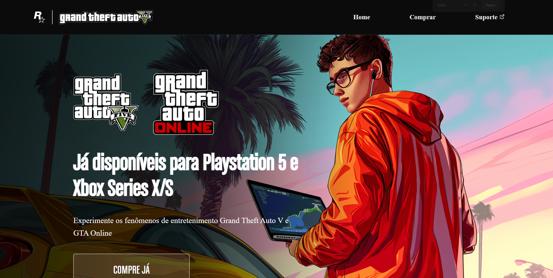 Thumbnail Landing Page GTA V